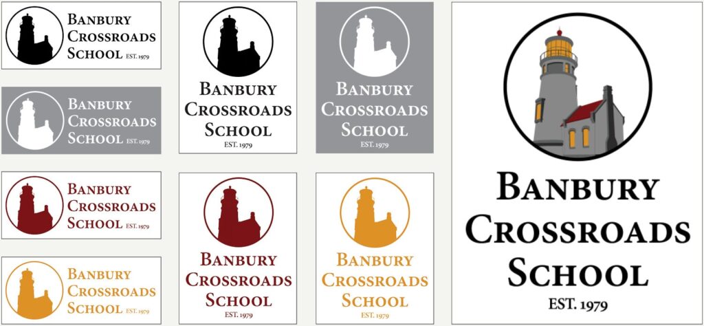 Banbury Crossroads School Logo Variations
