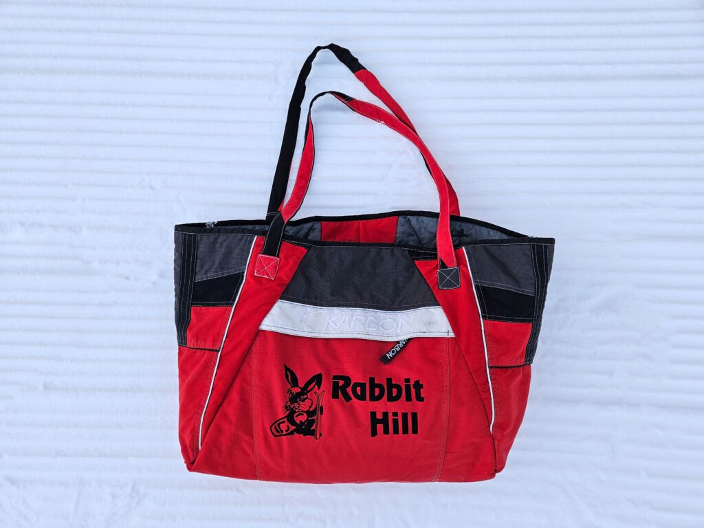 Rabbit Hill upcycled tote bag