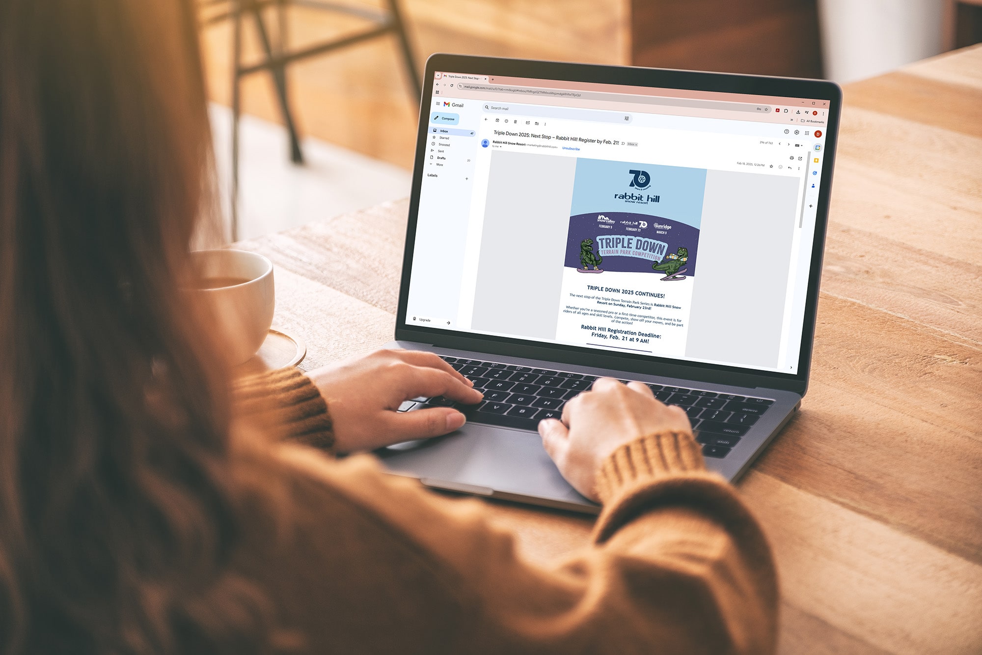 Triple Down Event Branding Applied to E-newsletter