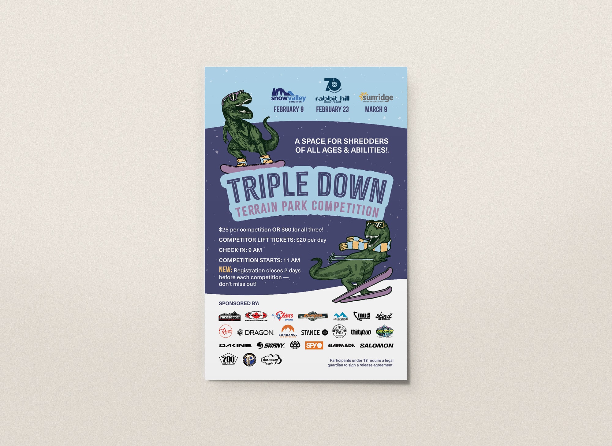 Triple Down Event Branding Poster